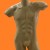 Busto duble masculino bege MC-1169